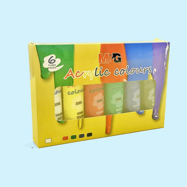 M&G Acrylic Colours 30ml Pack Of 6 Pcs The Stationers